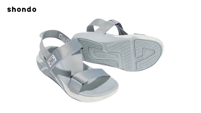 Sandal nam nữ F7R xám trắng