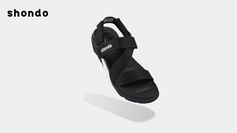 Sandal F6S trắng đen-Đen-37