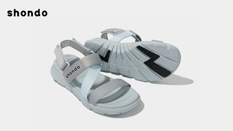 Sandal nam nữ đi học F6S đế xám quai xanh