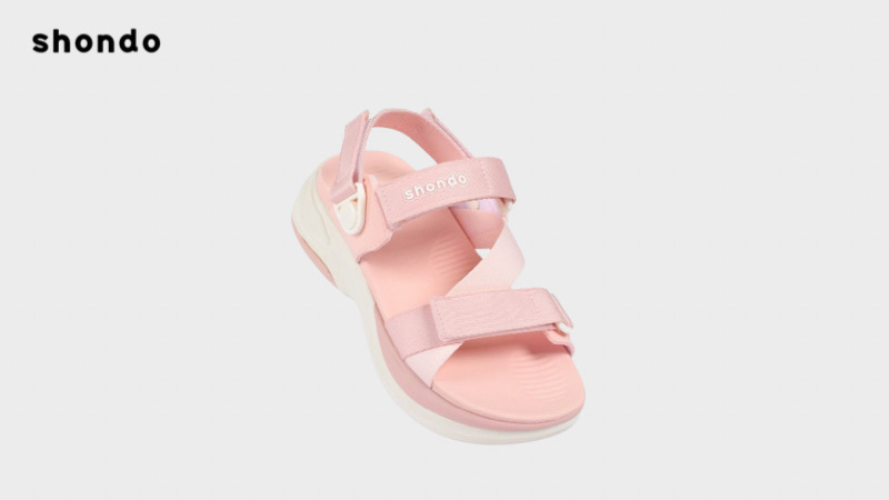 Sandal nữ đi học F8B trắng hồng