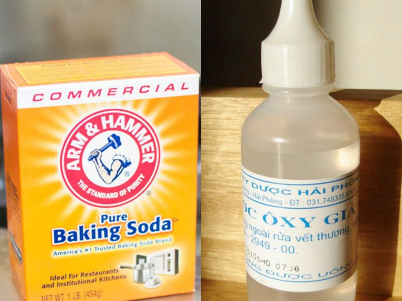 Baking soda và oxy già là sự kết hợp hoàn hảo để giặt giày