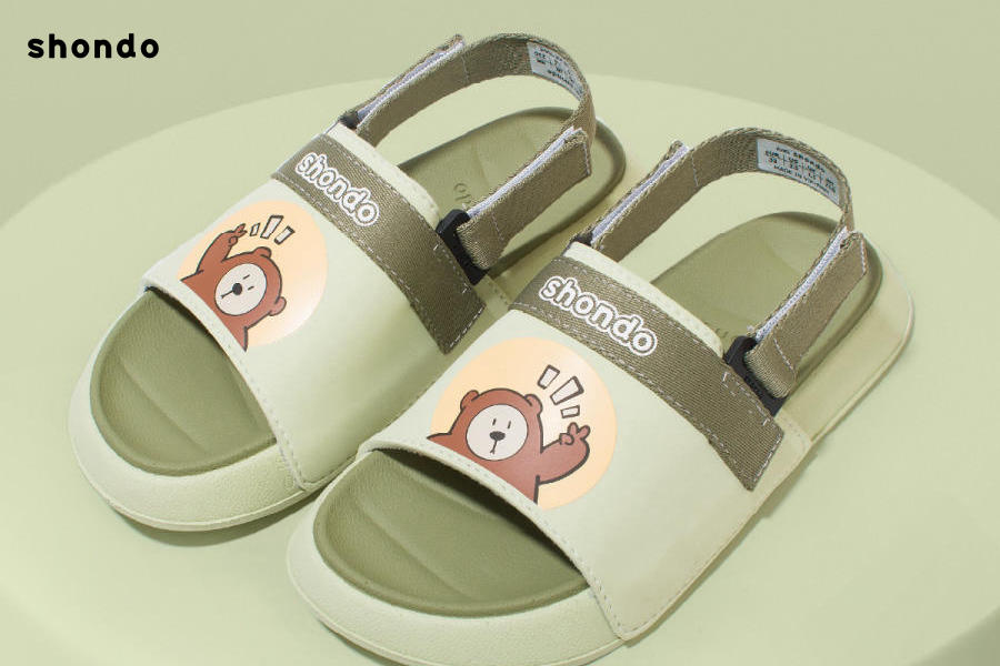 Mẫu sandal Little xanh lá phối 2 màu đậm nhạt dành cho các em bé yêu thiên nhiên