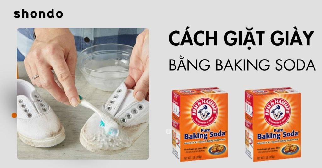 Giặt giày bằng baking soda