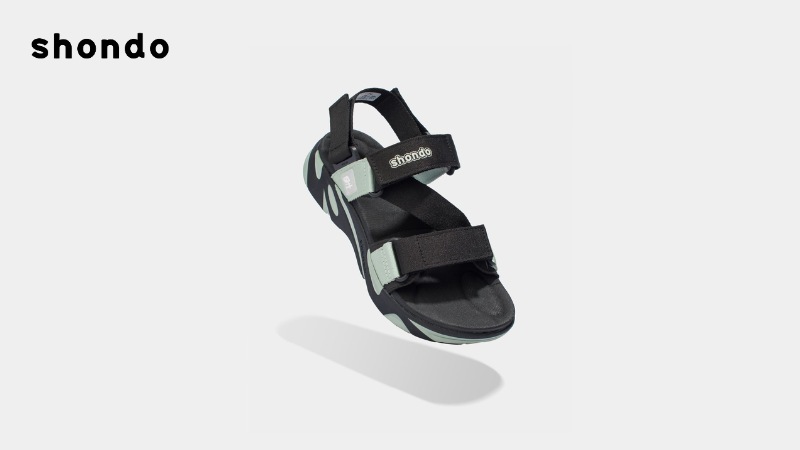 Sandals F8M đen rêu thiết kế thể thao