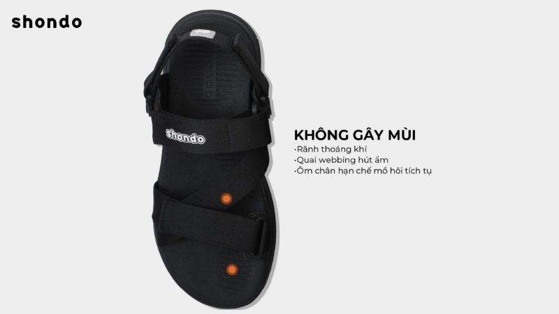 Sandal Shondo là lựa chọn hàng đầu chống hôi chân khi sử dụng