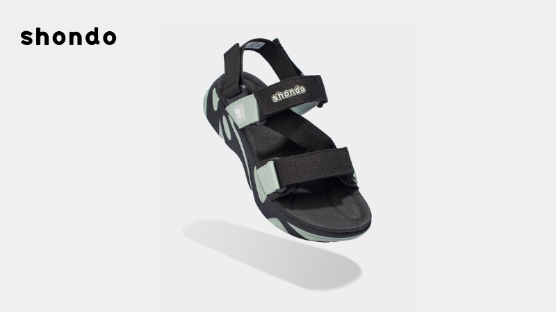 Sandal F8M đen rêu chống hôi chân