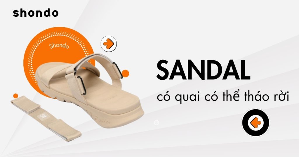 top sandal có quai có thể tháo rời