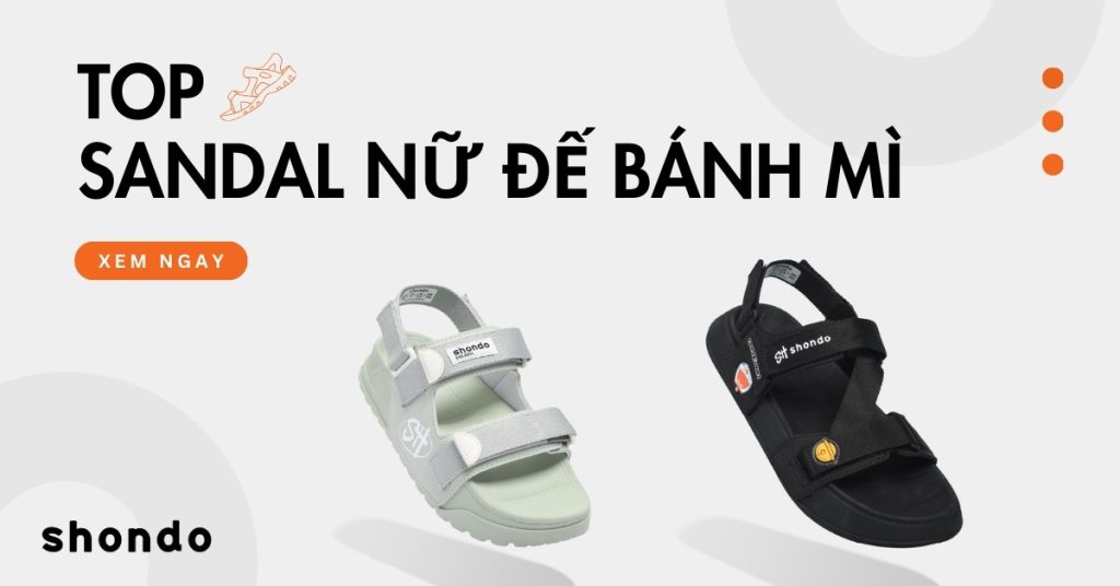 mẫu sandal nữ đế bánh mì