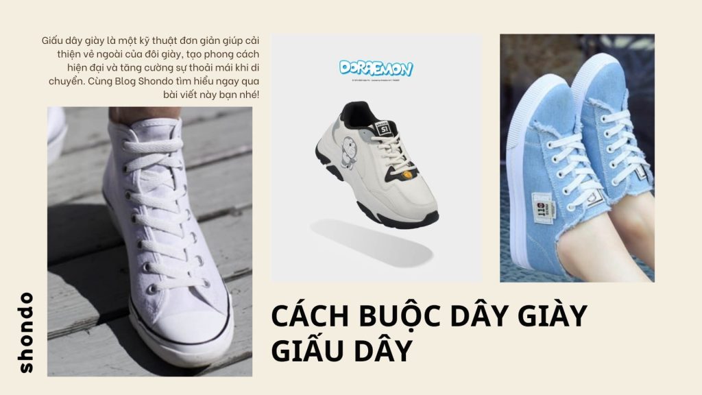 cách buộc dây giày giấu dây