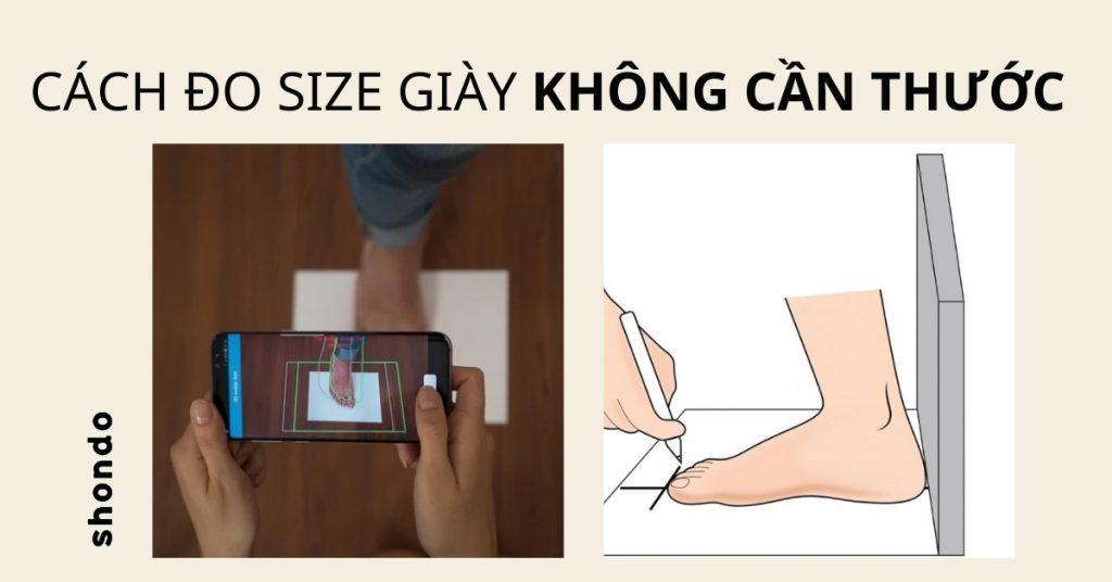 cách đo size giày không cần thước