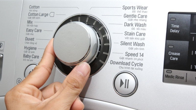 Adjust to lowest wash setting