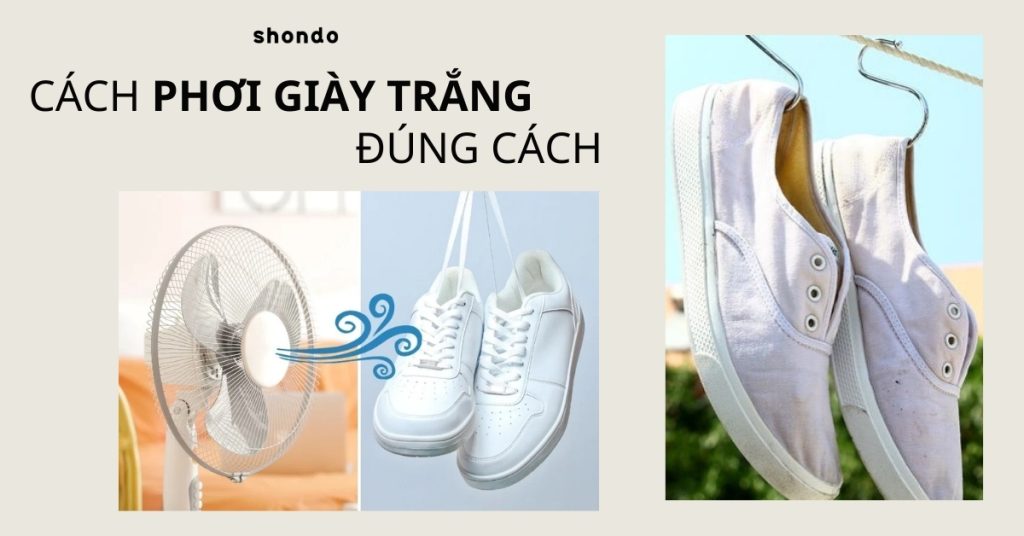 cách phơi giày trắng