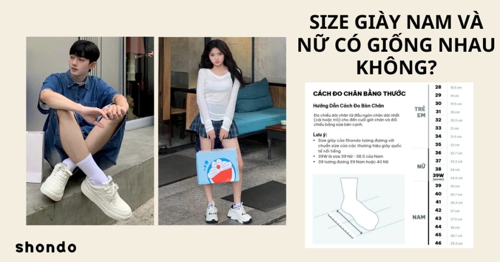 Size Giày Nam Và Nữ Có Giống Nhau Không