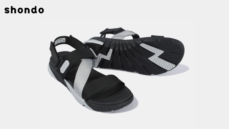 Sandal đi làm nam nữ đi học F6S đen bạc