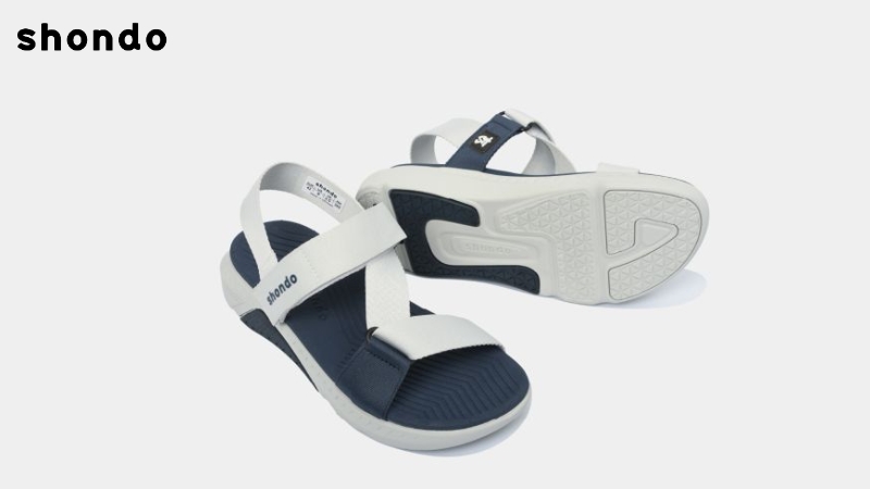 Sandal nam nữ đi làm F7R xám rêu xanh dương