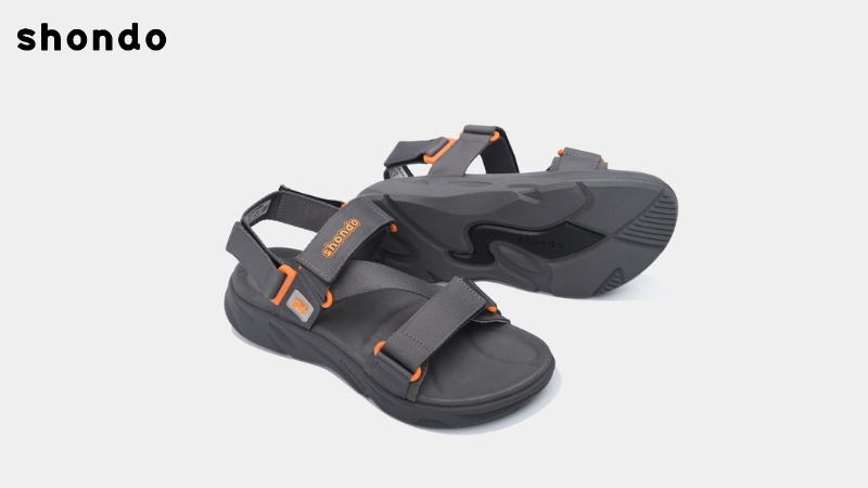 Sandal nam nữ F8M xám đậm đi làm