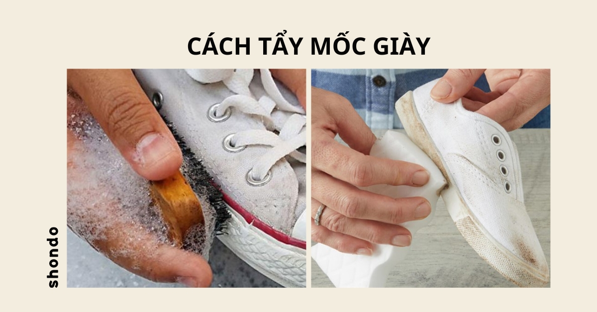 cách tẩy mốc giày