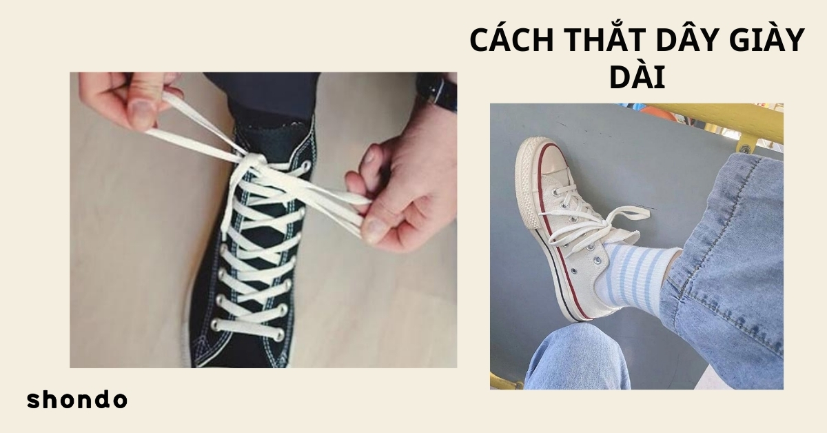 cách thắt dây giày dài