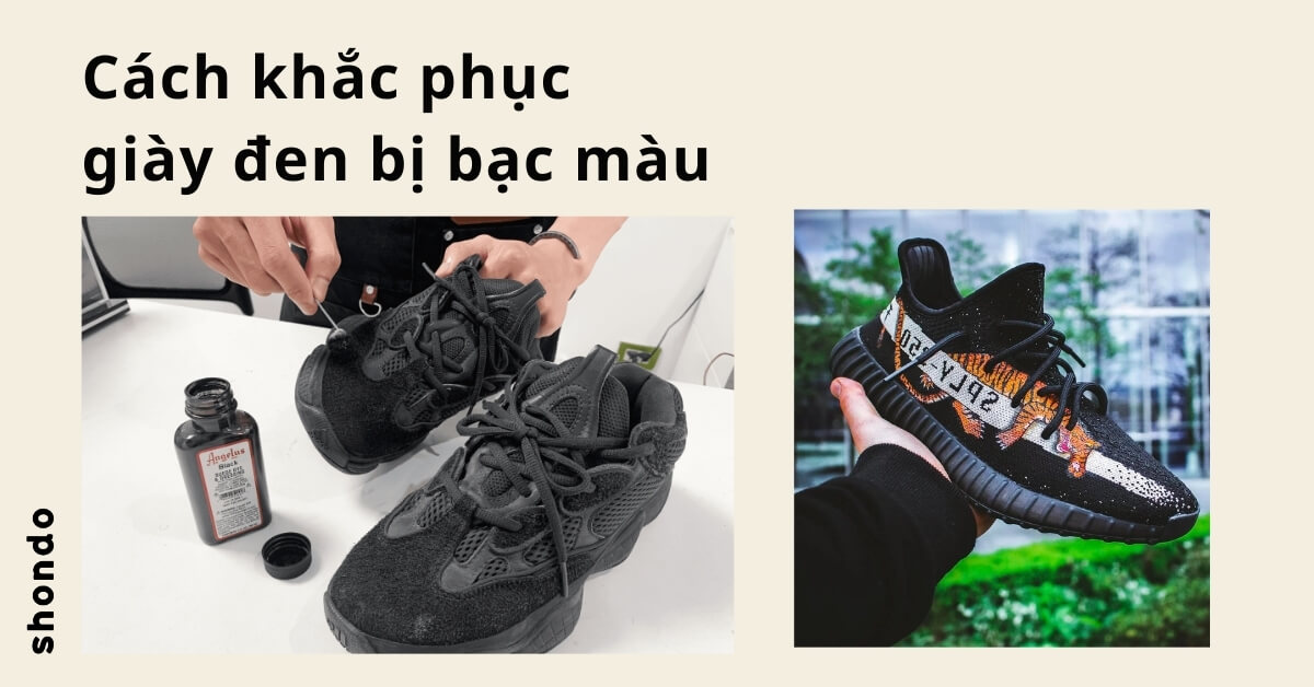 giày đen bị bạc màu