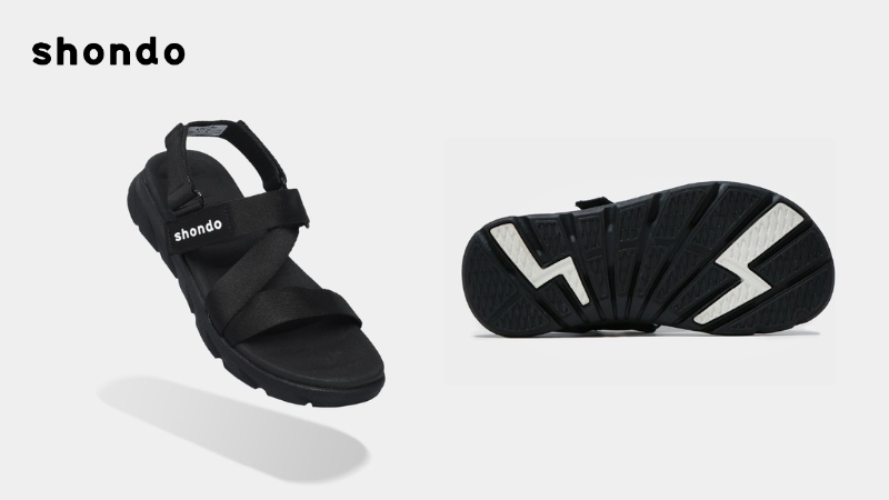 Sandal F6S có khả năng thoát nước tốt nhờ vào thiết kế khe ở đế