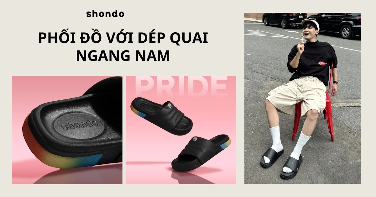 phối đồ với dép quai ngang nam