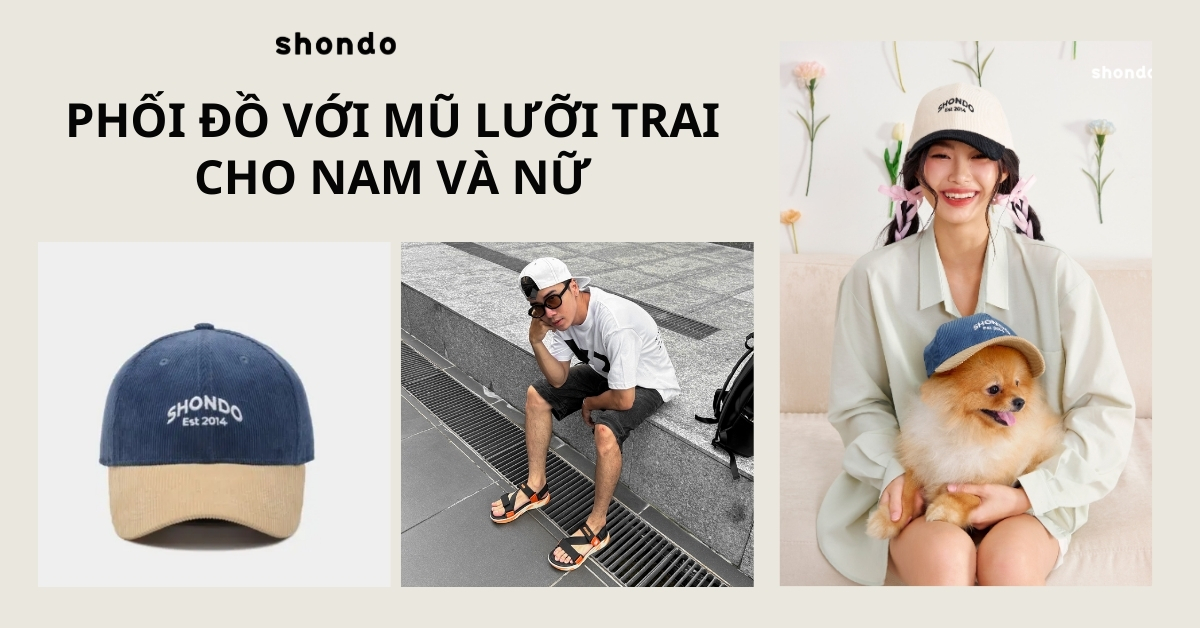 phối đồ với mũ lưỡi trai