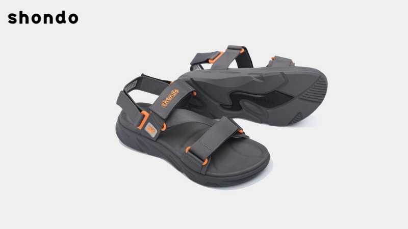 Sandal nam nữ F8M xám đậm