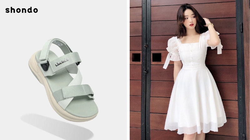 Sandals and ruffled skirts for a comfortable feel