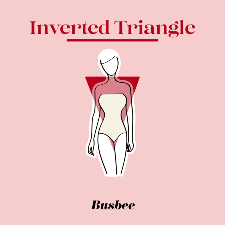 Triangle body shape has wider shoulders and back