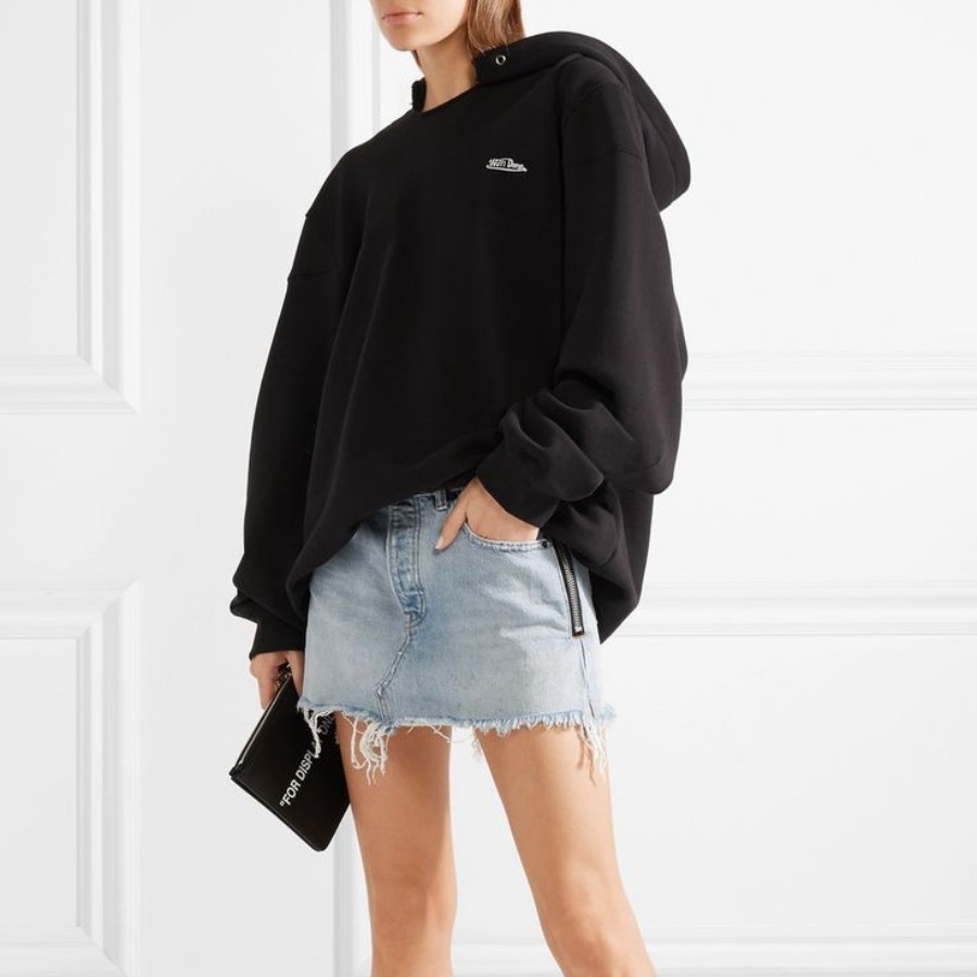 Hoodie, short skirt