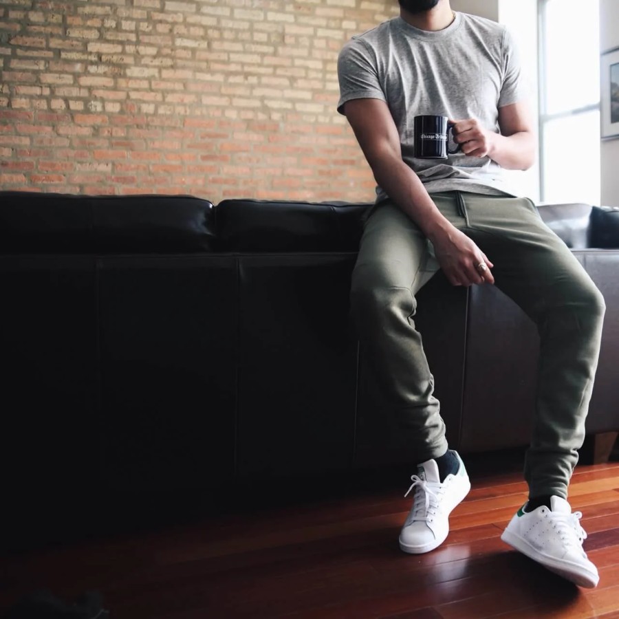 T-shirt, jogger pants
