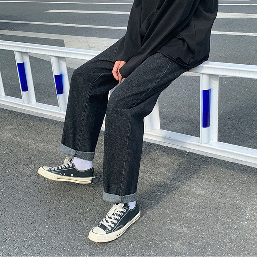 Choose straight leg jeans with shoes