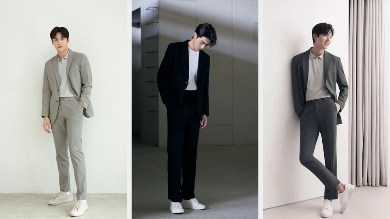 Wear a vest with sneakers for a youthful and dynamic style