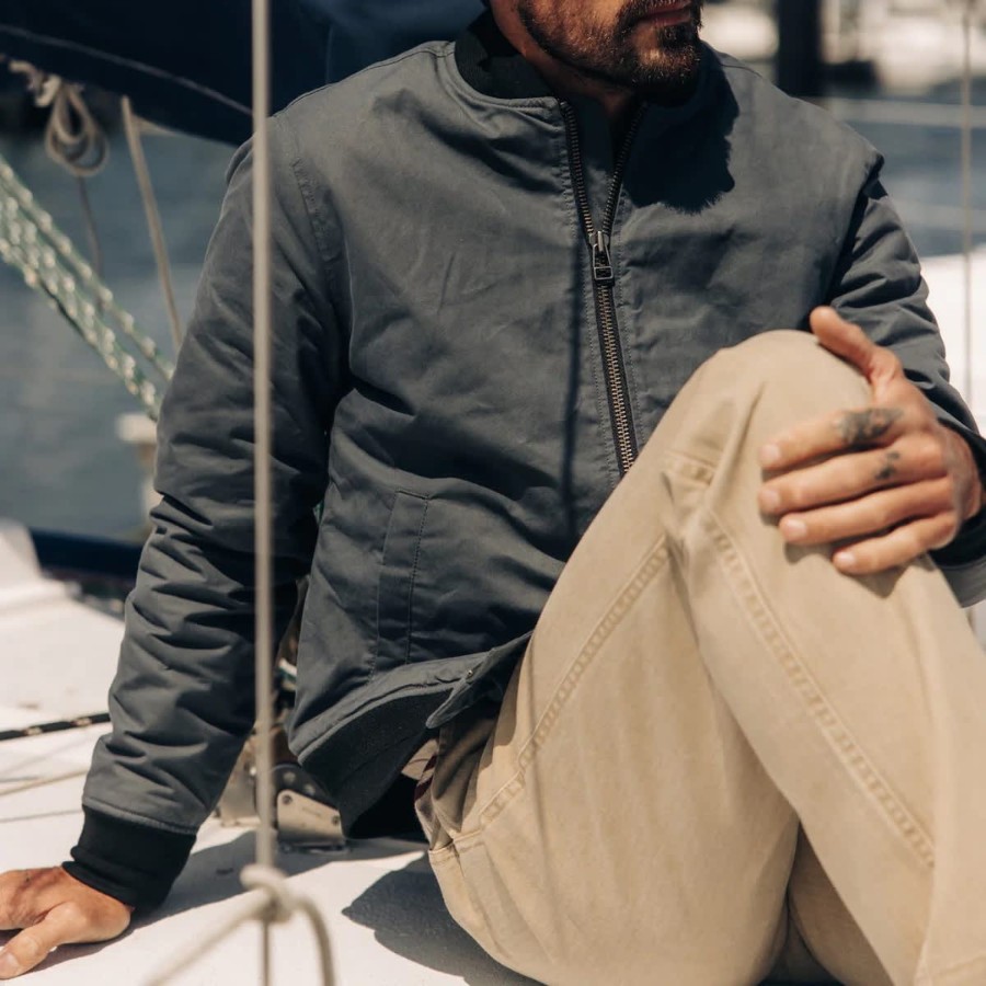 Jogger pants with bomber jacket
