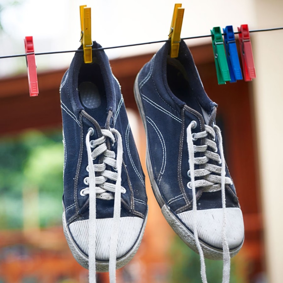 Do not hang shoes directly in sunlight.