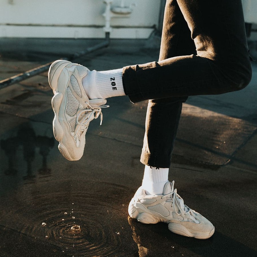 Wear white shoes with white socks