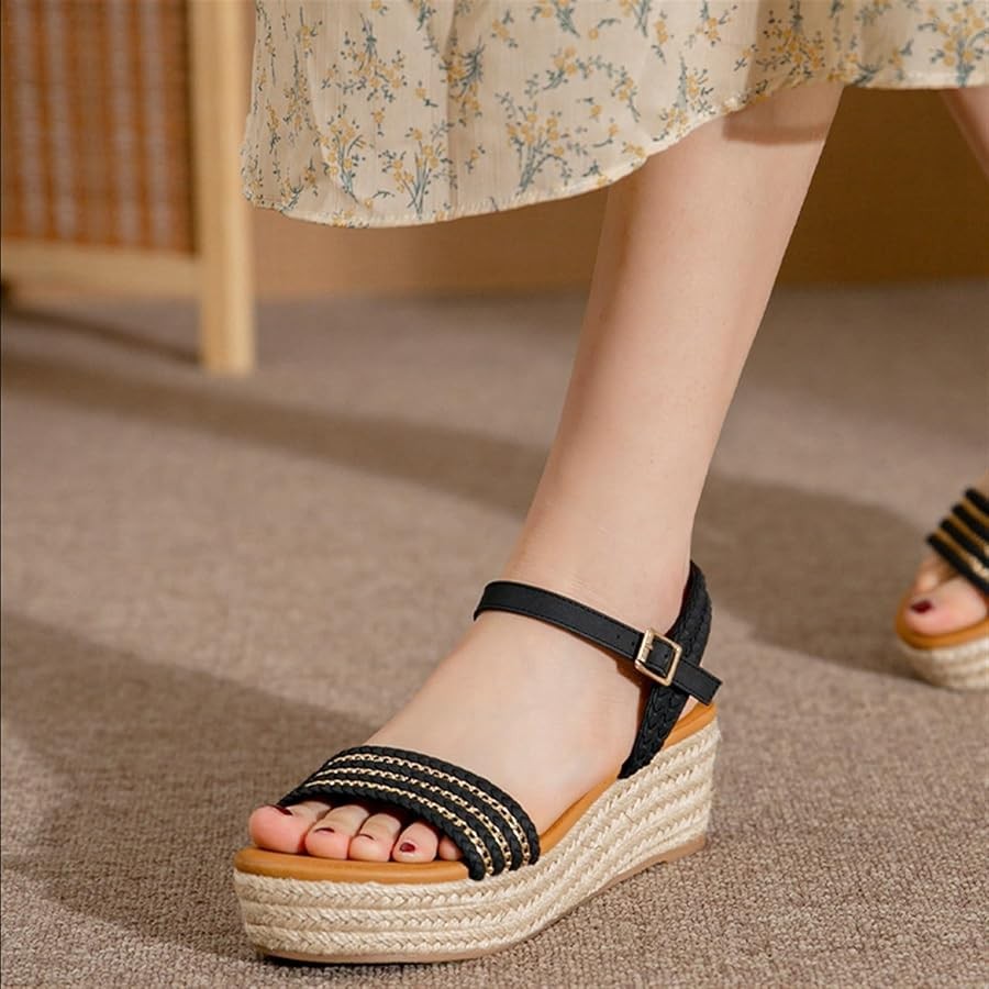 Pair pinafore dress with platform shoes
