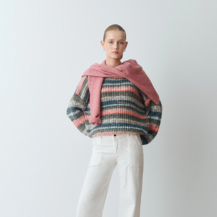 Patterned sweater and culottes