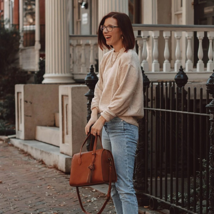 Oversized sweater and jeans