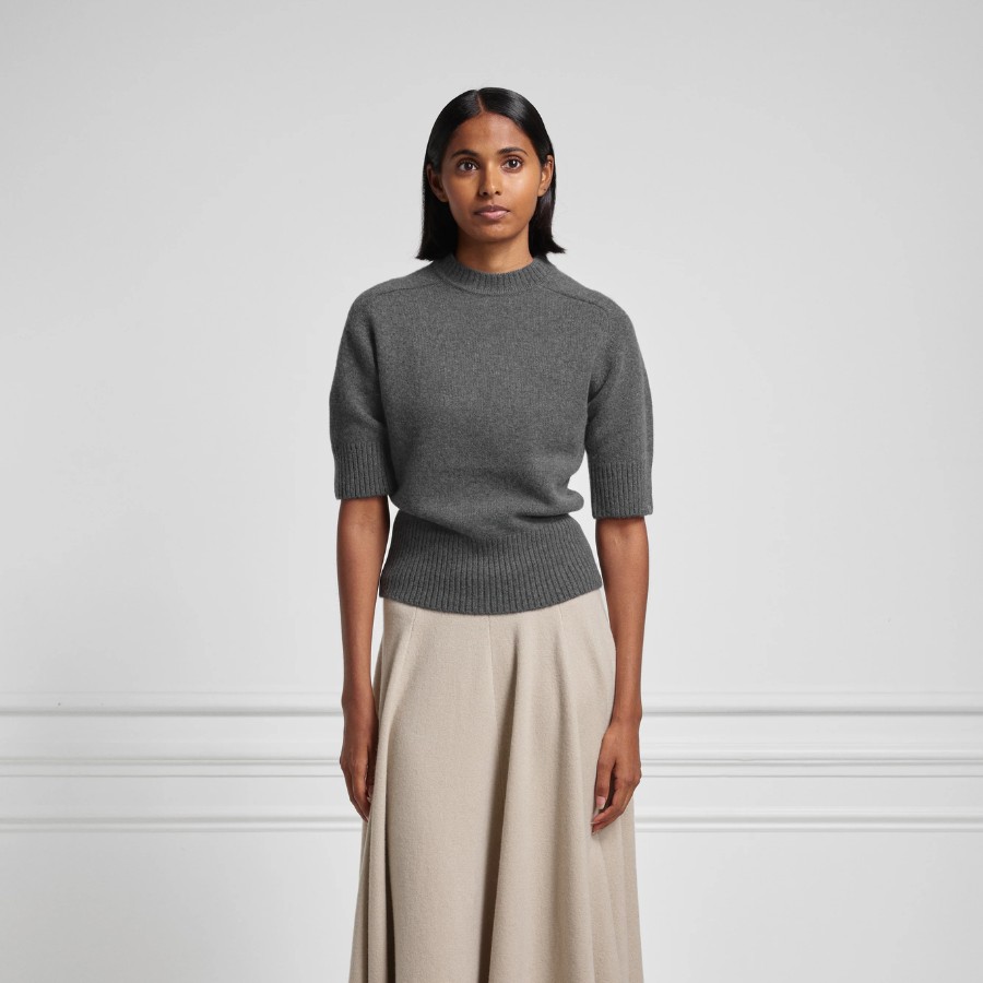 Cashmere sweater and midi skirt