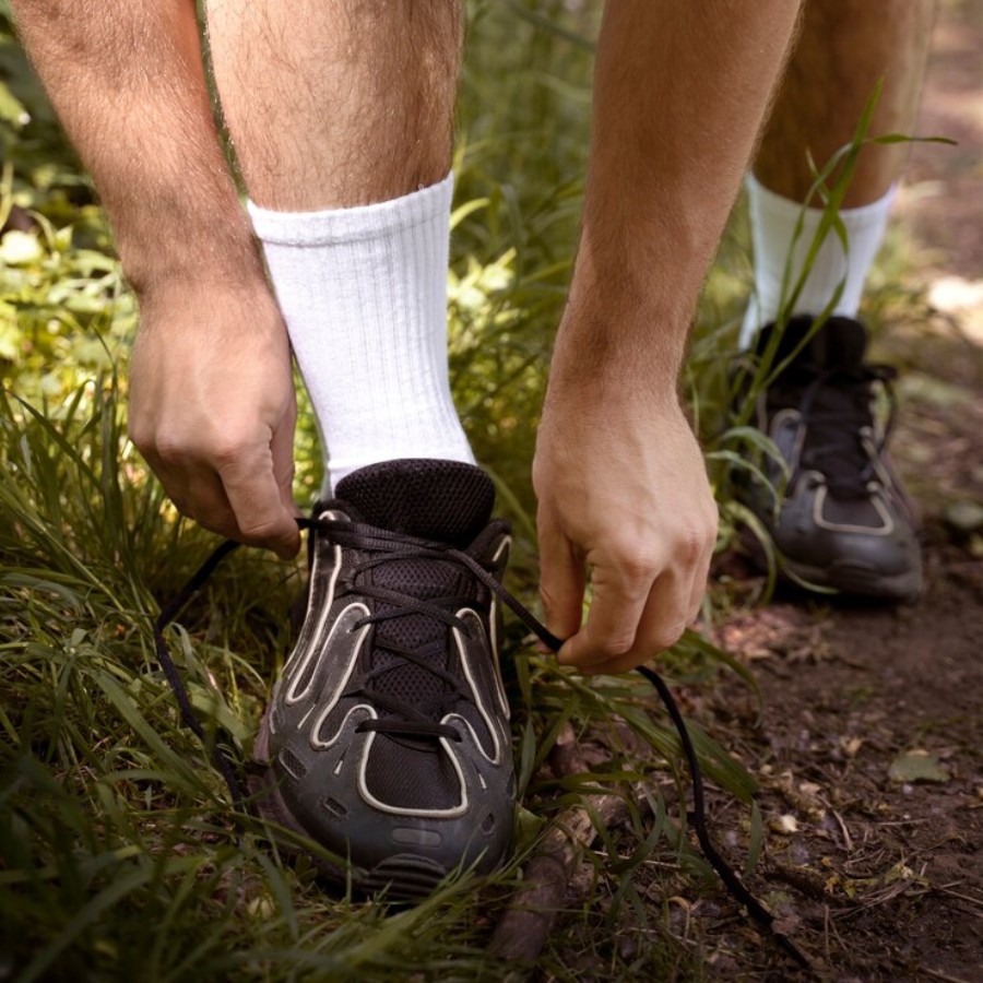White socks with sneakers