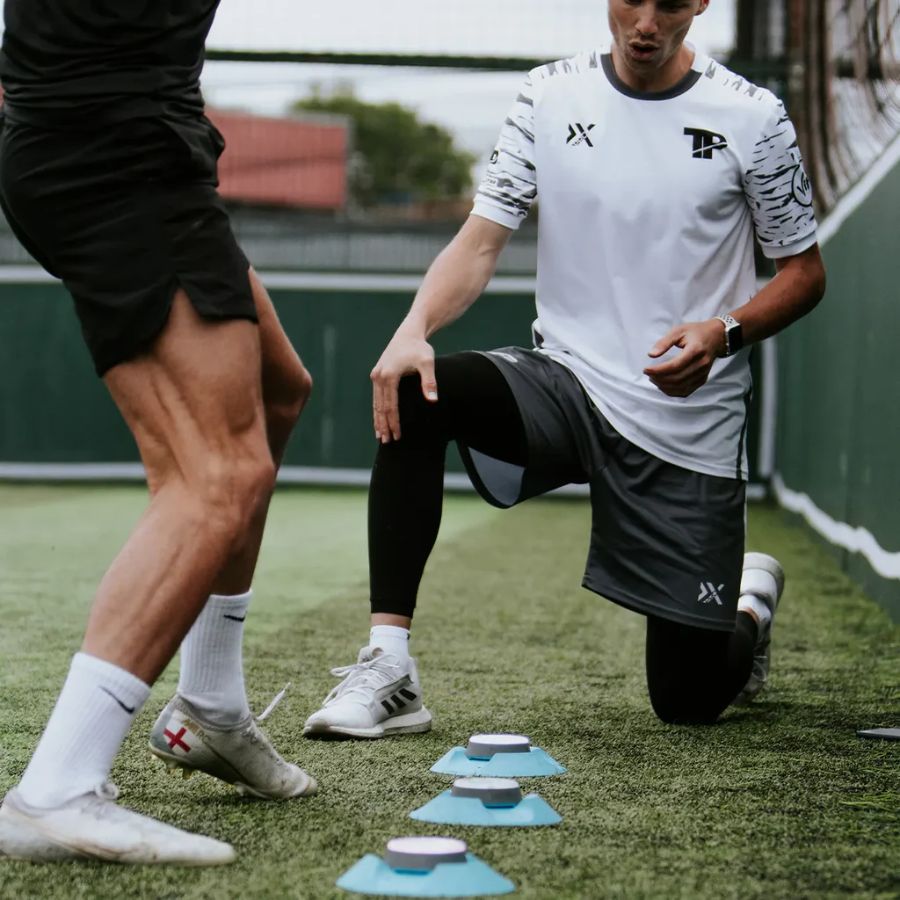 Wearing soccer shoes properly will help increase performance.