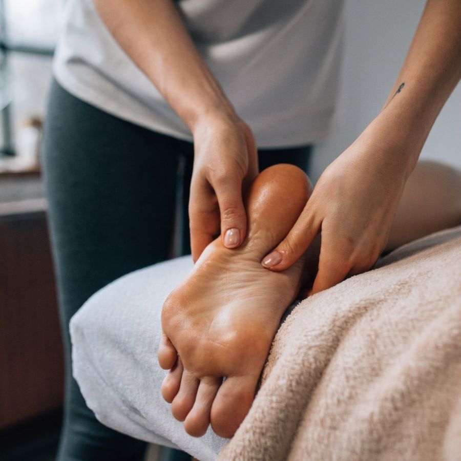 Foot massage at the end of the day
