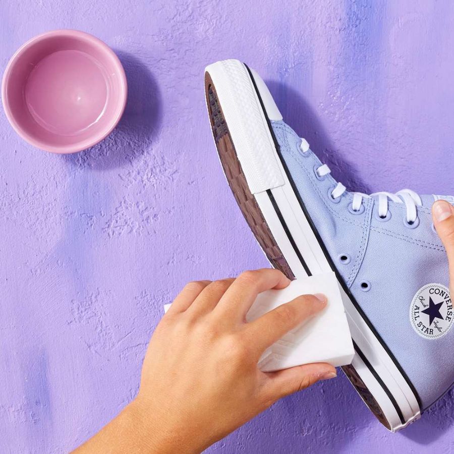 How to clean Converse shoes with nail polish remover