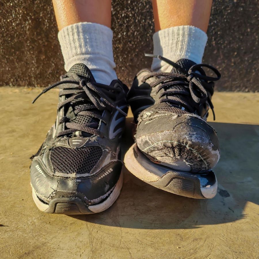 Using shoes incorrectly can cause them to tear.