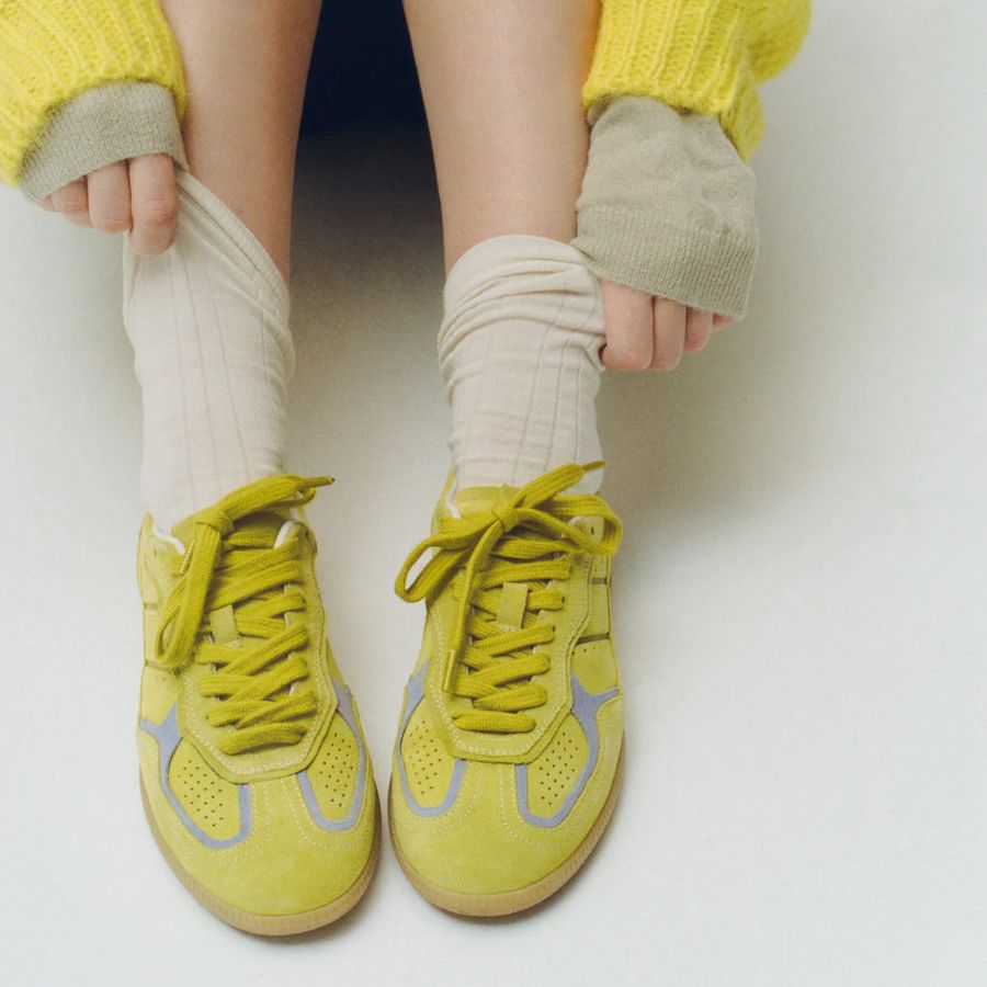 Yellow sneakers