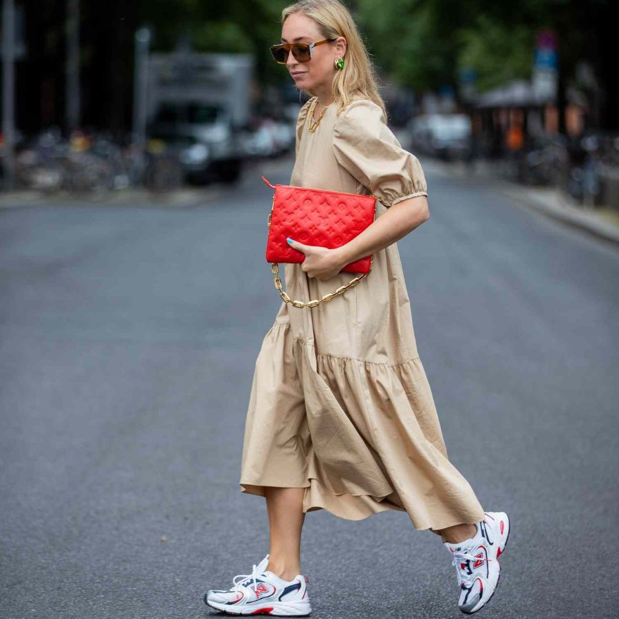 Wear skirt with sneakers