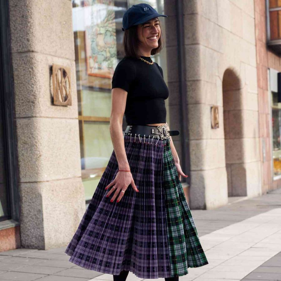 Winter long skirt with t-shirt