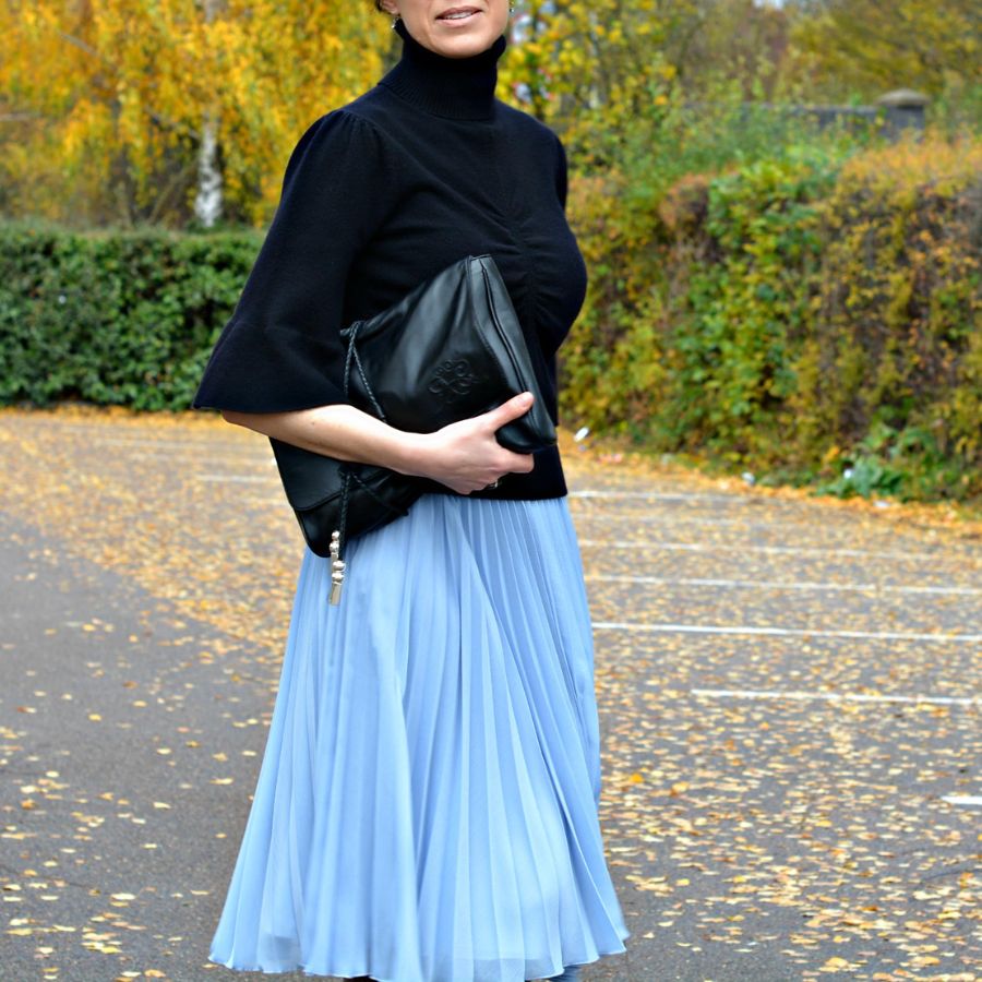 Winter long flared skirt