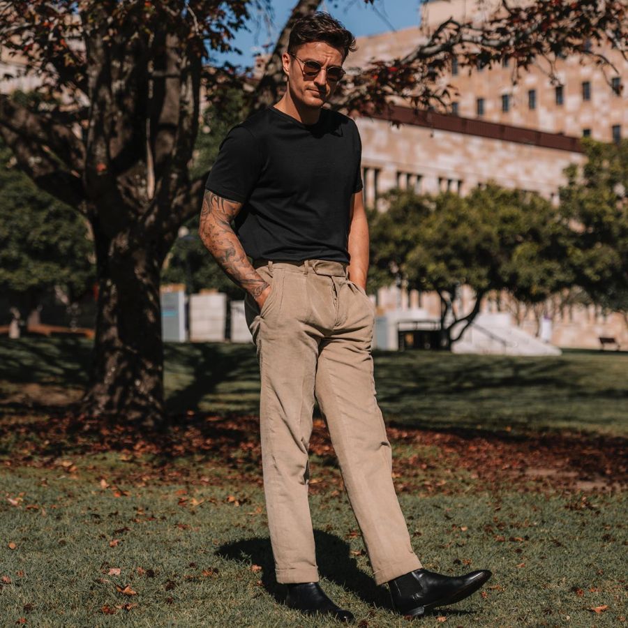 Matching men's boots with polo shirts